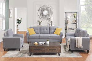 Modern Living Room Sofa Set Linen Upholstered Couch Furniture For Home Office by Couch.com
