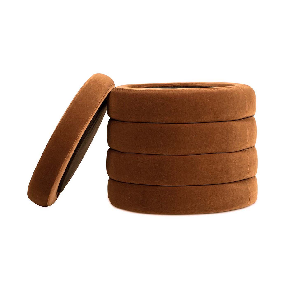 Fuji - Oversized Round Storage Ottoman by Couch.com