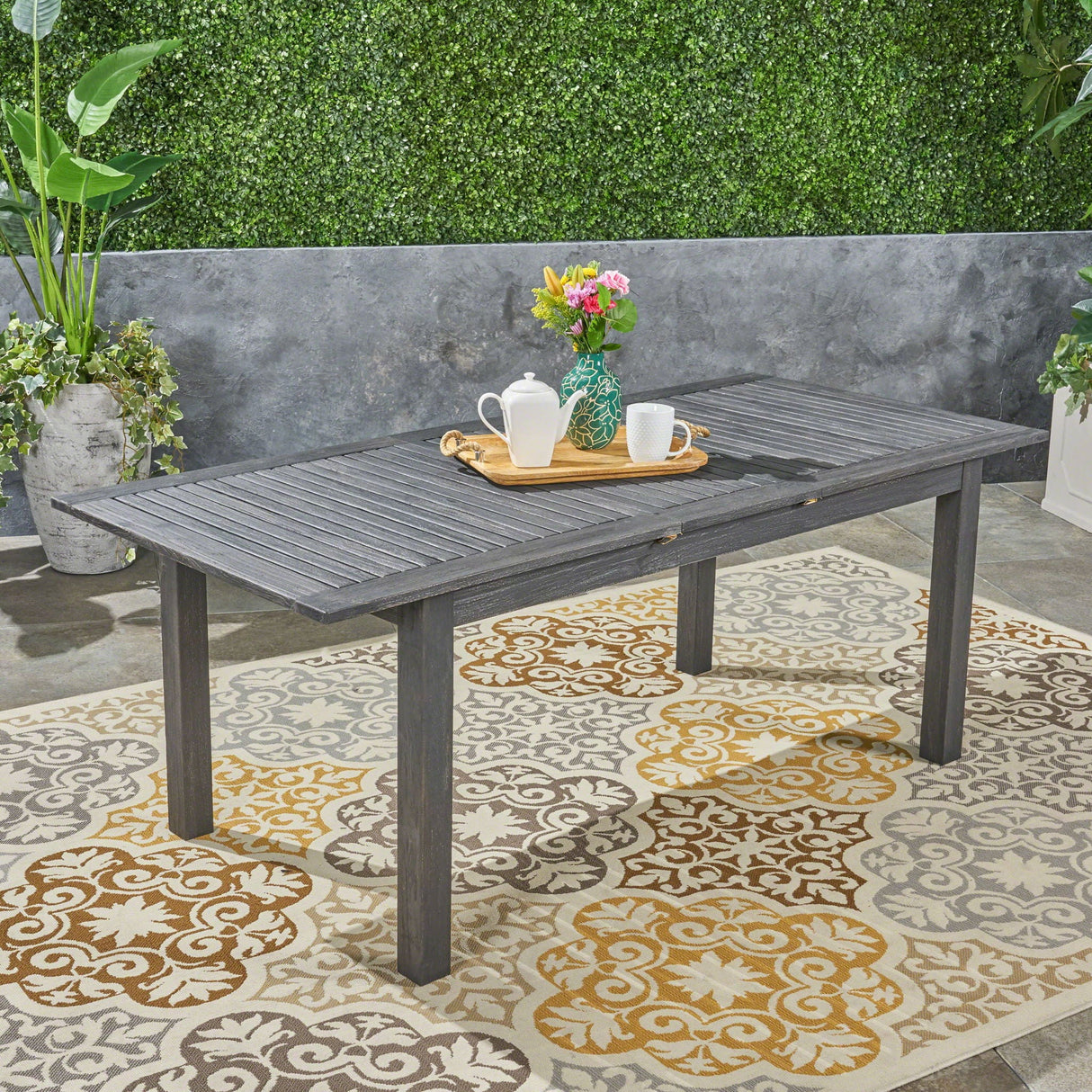 Outdoor Expandable Dining Table With Square Legs by Couch.com