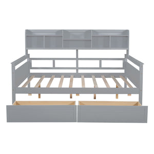 Daybed, Slat Support, With Bedside Shelves And 2 Drawers by Couch.com