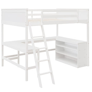 Loft Bed With Shelves With Desk by Couch.com