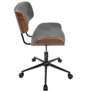 Lombardi - Mid Century Modern Adjustable Office Chair With Swivel by Couch.com