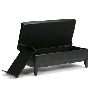 Oregon - Contemporary Storage Ottoman Bench With Tray by Couch.com