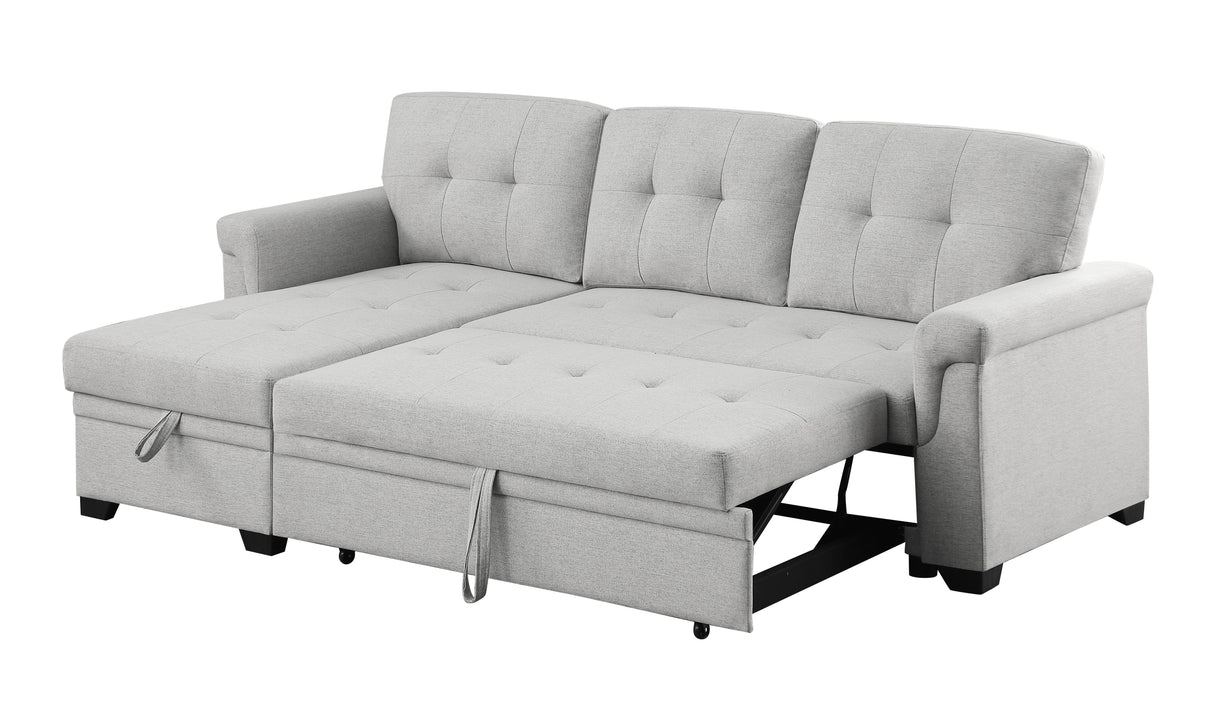 Destiny - Linen Reversible Sleeper Sectional Sofa With Storage Chaise by Couch.com