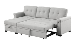 Destiny - Linen Reversible Sleeper Sectional Sofa With Storage Chaise by Couch.com