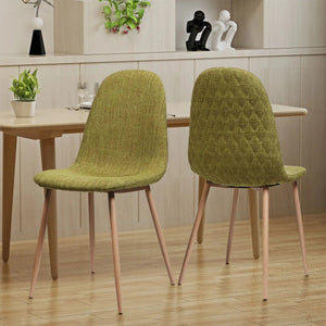 Elegant Dining Chair Set With Fabric Upholstery