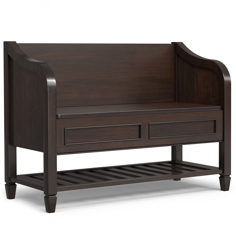 Connaught - Entryway Storage Bench With Shelf - Chestnut by Couch.com