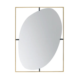 Poppy Mirror With Metal Frame Contemporary Design For Bathroom, Entryway Wall Decor by Couch.com