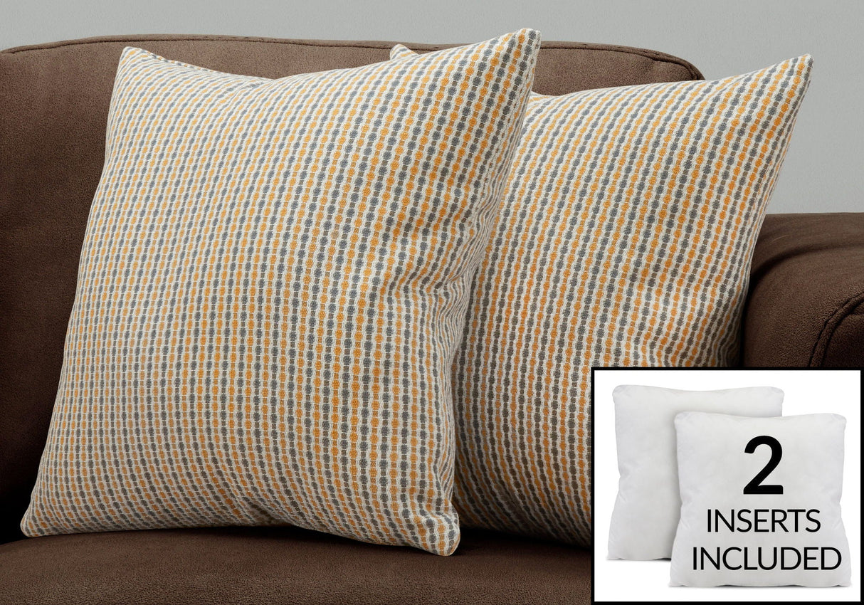 Pillows, Square, Insert Included, Decorative Throw, Hypoallergenic by Couch.com