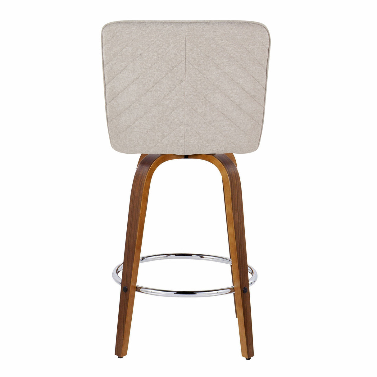 Henry - Contemporary Fixed Height Counter Stool With Swivel With Round Footrest (Set of 2) by Couch.com