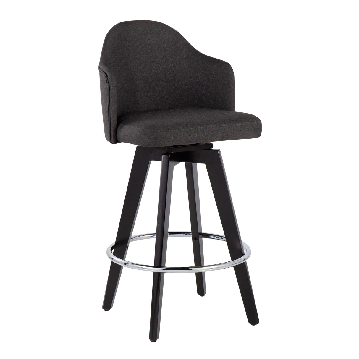 Ahoy - Contemporary Fixed Height Counter Stool With Round Footrest (Set of 2) by Couch.com