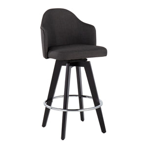 Ahoy - Contemporary Fixed Height Counter Stool With Round Footrest (Set of 2) by Couch.com