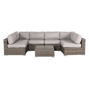 Seating Set With Cushions Handcrafted Wicker Design by Couch.com