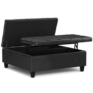 Harrison - Upholstered Coffee Table Storage Ottoman by Couch.com