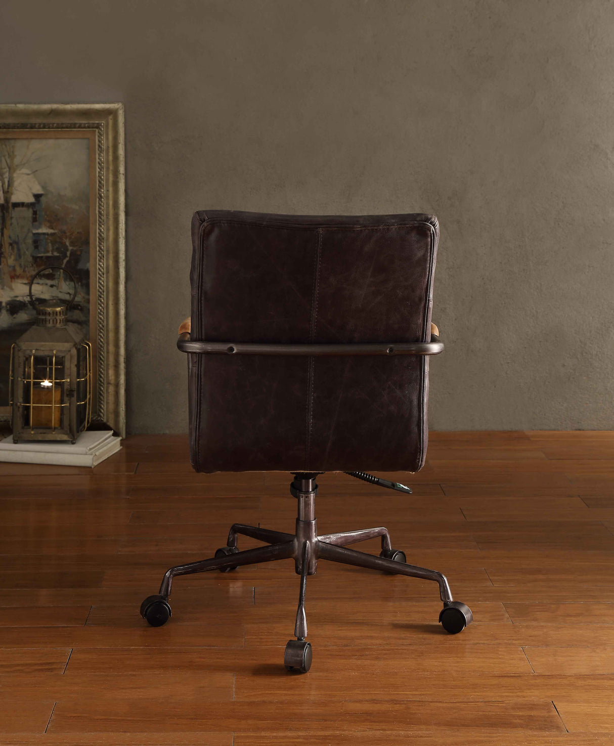 Harith - Retro Top Grain Leather Office Chair by Couch.com