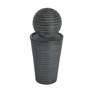 31.5' Tall Striped Concrete Column Fountain with LED Light