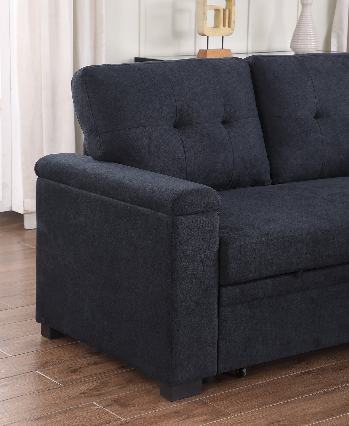 Lucca II - 84.5"W Reversible Sleeper Sectional Sofa with Storage Chaise by Couch.com