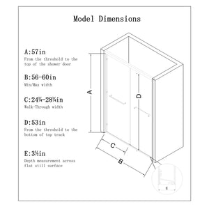 Aluminum Frame Double Double Soft Close Shower Door, Tempered Glass And Dual Stainless Steel Handles by Couch.com