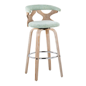 Gardenia - Contemporary Fixed Height Barstool With Swivel With Round Footrest (Set of 2) by Couch.com