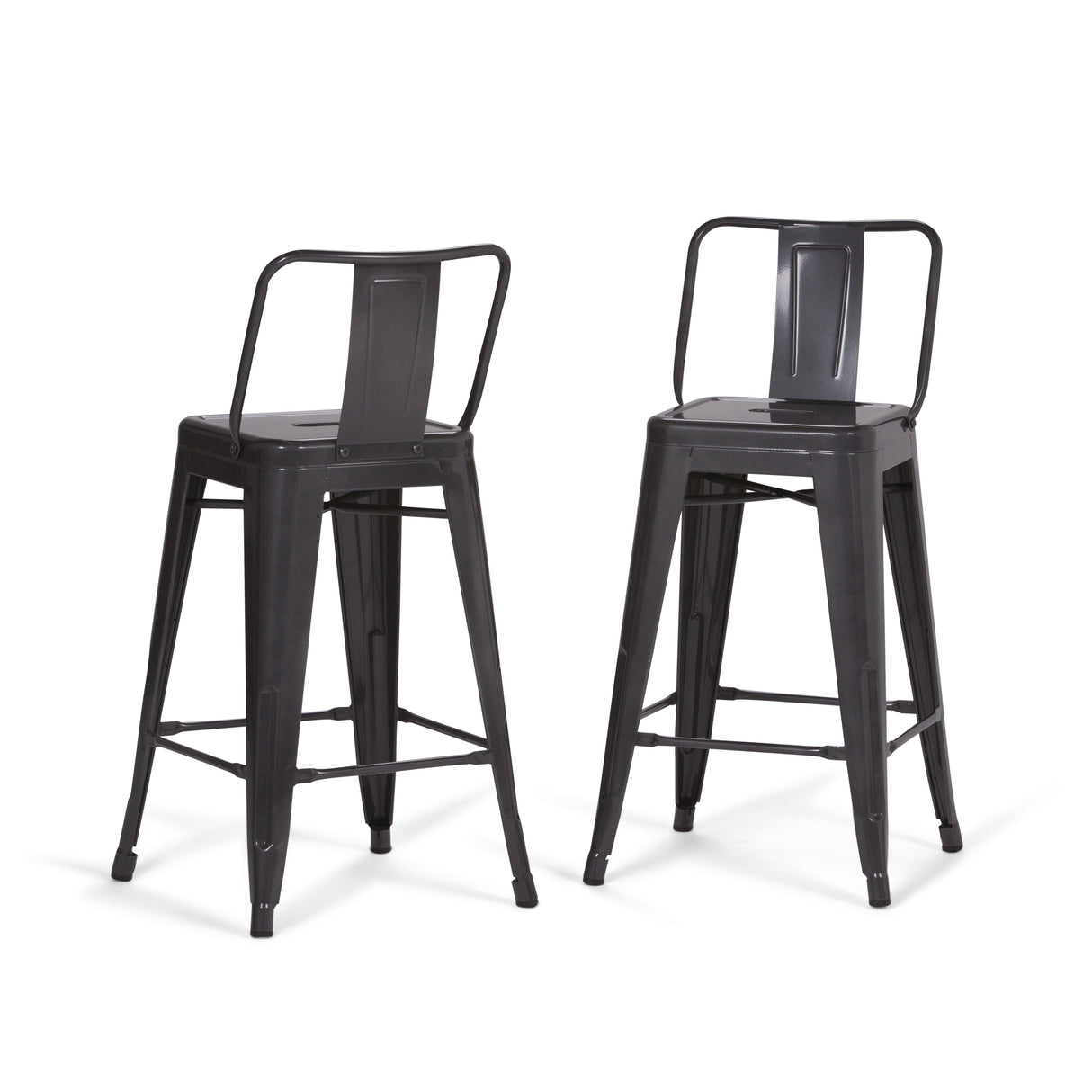 Rayne - Curved Back Metal Stool (Set of 2) by Couch.com