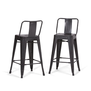 Rayne - Curved Back Metal Stool (Set of 2) by Couch.com