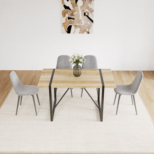 Modern Accent Dining Chairs Upholstered Seat, Metal Legs (Set of 4) by Couch.com