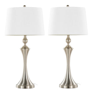 Flint 30" Contemporary Metal Table Lamp with USB Port