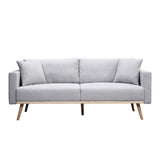 Easton - Linen Fabric Living Room Set With USB Charging Ports Pockets And Pillows (Set of 2) by Couch.com