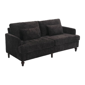 Mid Century Modern Fabric Loveseat Sofa, 2 Seat Upholstered Couch