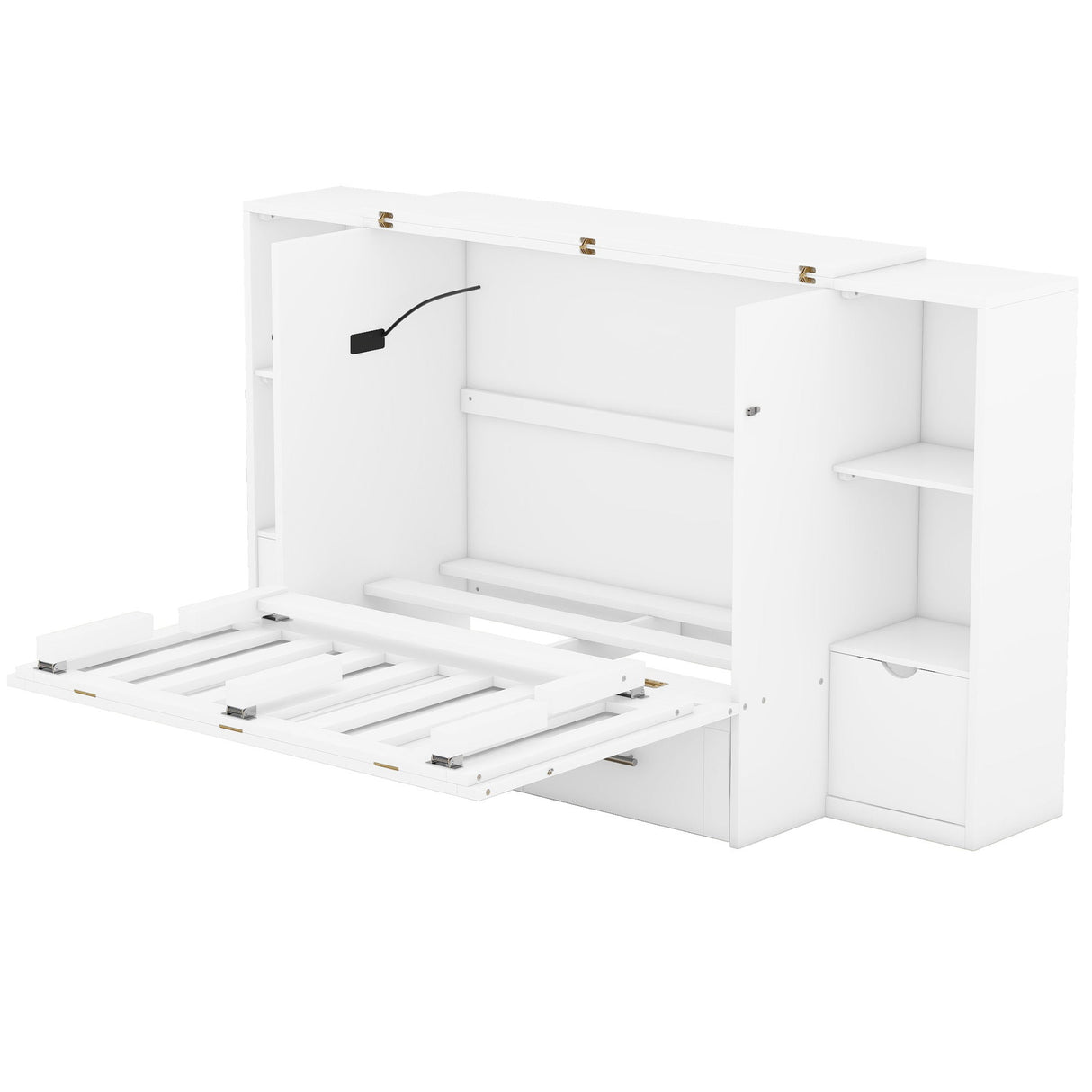 Murphy Bed With Shelves, Drawers And USB Ports by Couch.com