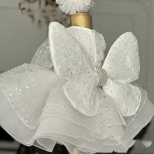 Children's Dress-year-old Girl White Western Style Girl's 61 Princess Dress