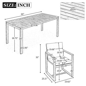 Patio Dining Set Outdoor Dining Table And Chair Set With And Removable Cushions For Patio by Couch.com