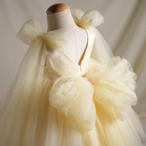 Girls' Applique Dress Children Bow Children's Mesh Sleeveless Premium Tulle Tutu Super Fairy