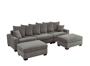 5 Seater Oversized Convertible L & U Shaped Couch by Couch.com