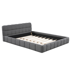Upholstered Platform Bed With Thick, Grounded Bed With Solid Frame by Couch.com