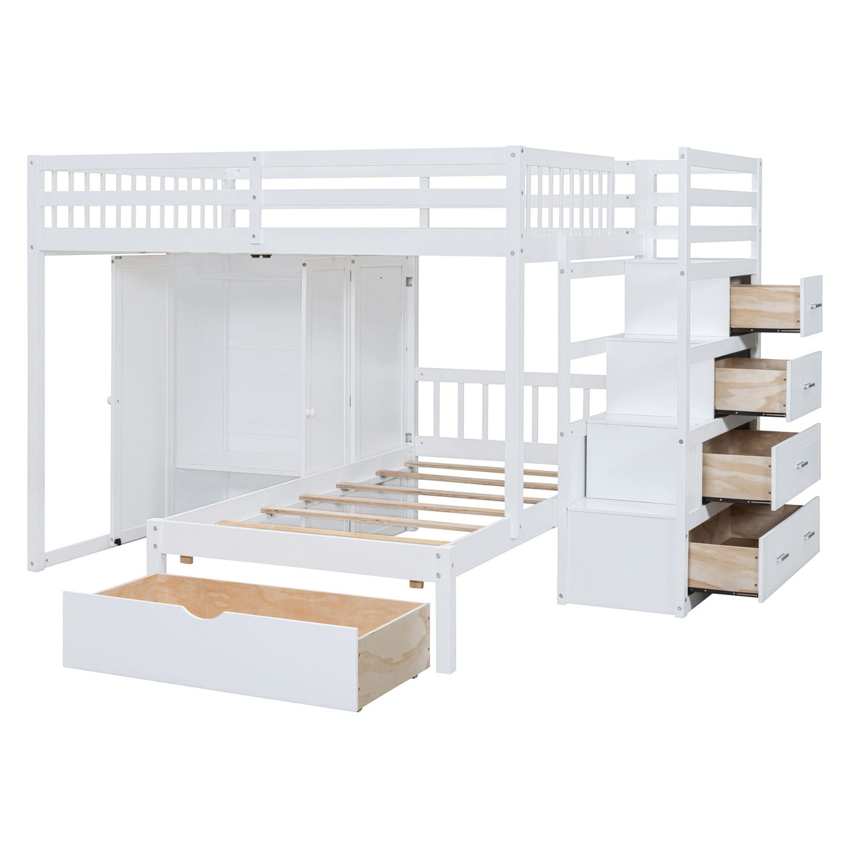 Bunk Bed With Wardrobe, Drawers by Couch.com