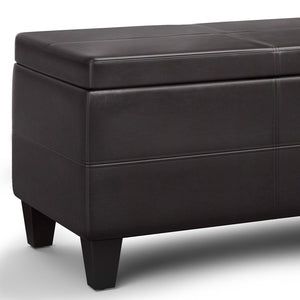 Avalon - Lift Top Rectangular Storage Ottoman - Tanners Brown by Couch.com