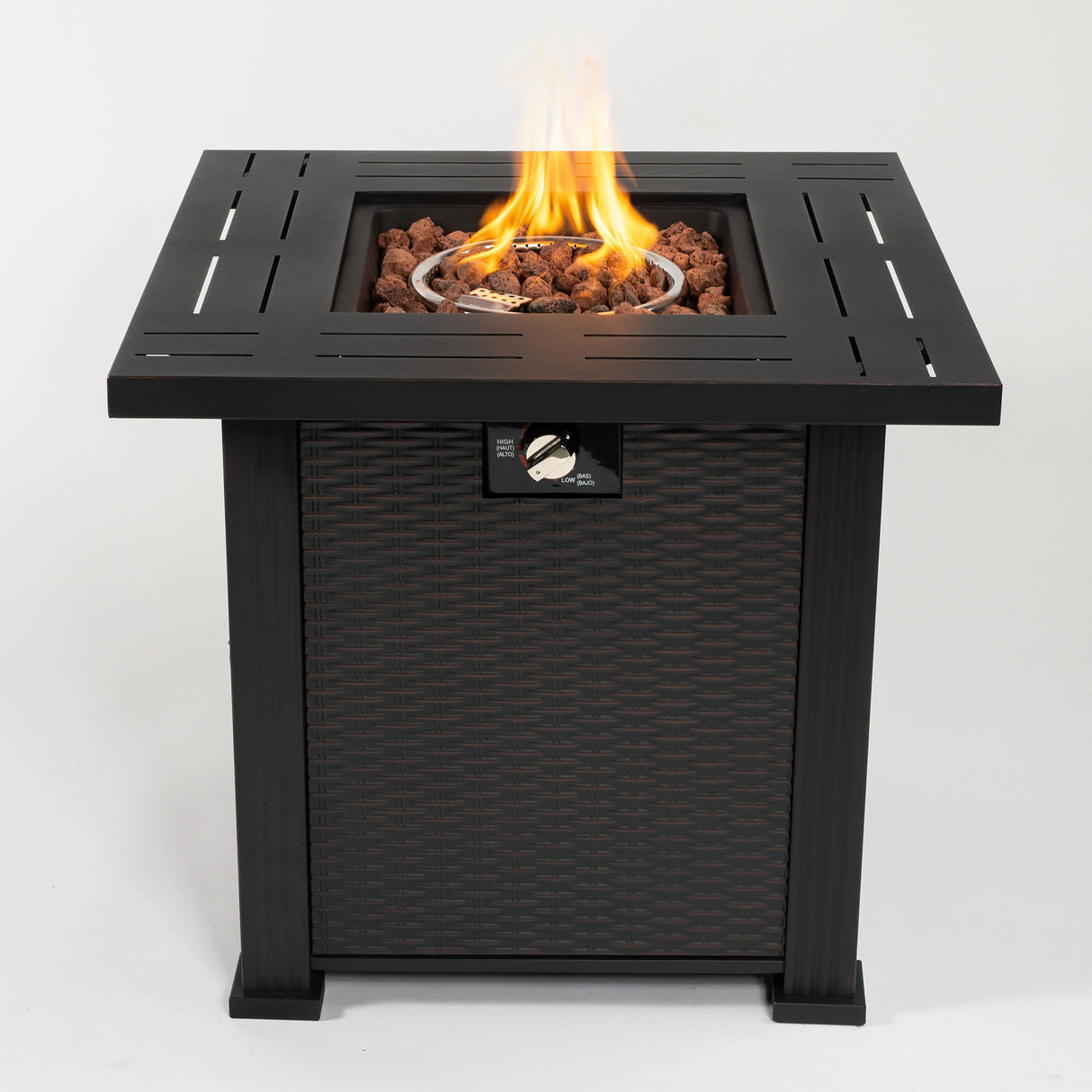 28" Square Fire Pit Table - Brown by Couch.com
