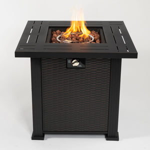 28" Square Fire Pit Table - Brown by Couch.com