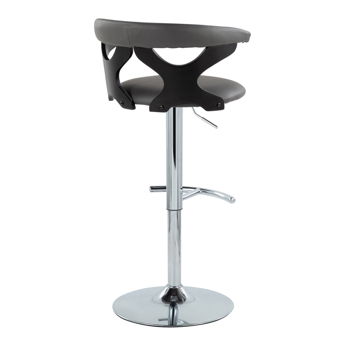 Gardenia - Contemporary Adjustable Barstool & Swivel, Rounded T Footrest (Set of 2) by Couch.com