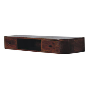 Lunar - 2 Drawer Floating Console - Chestnut by Couch.com