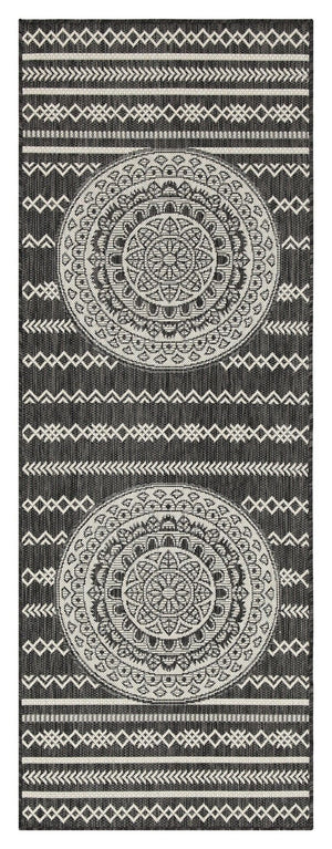Sunshine - 5'3" X 7'3" Indoor, Outdoor Area Rug - Anthracite - Polypropylene