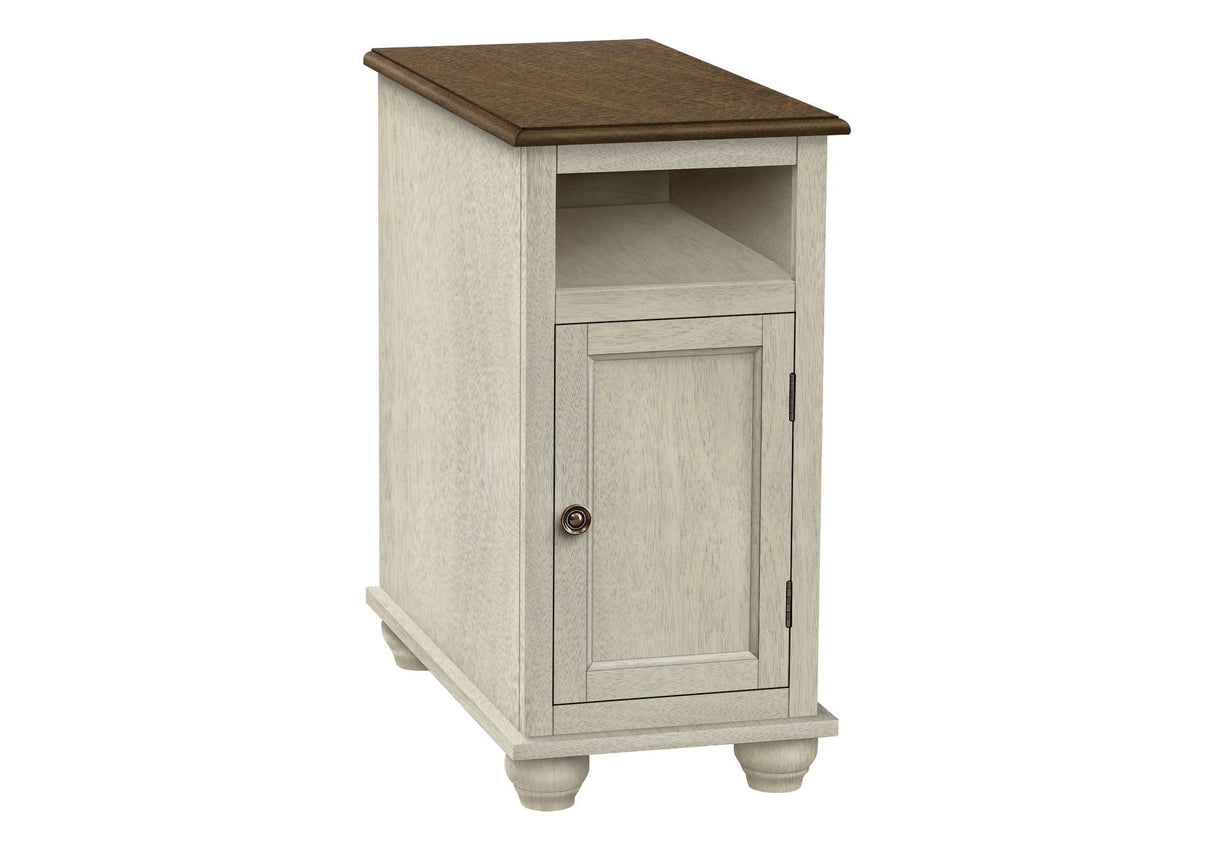 Accent End Table, Storage, Traditional - White by Couch.com