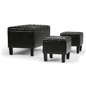 Dover - 3 Piece Storage Ottoman Contemporary Design by Couch.com