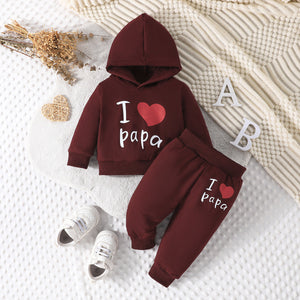 Hooded Printed Sweater Trousers Suit Casual All-matching