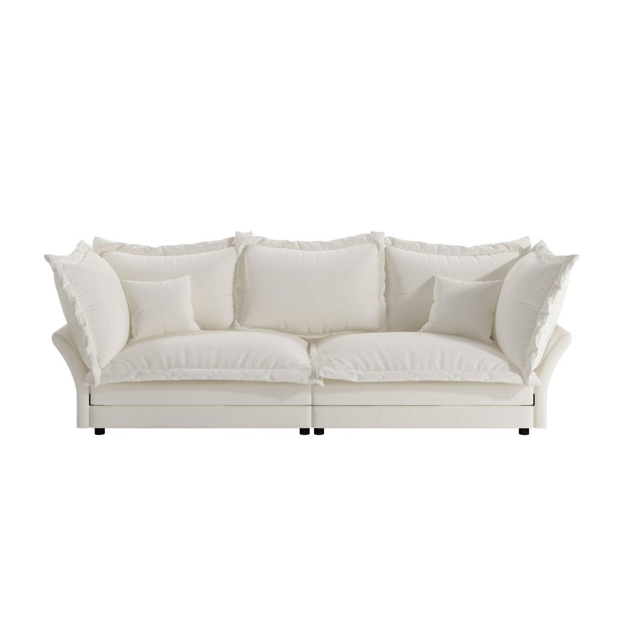 Modern Comfy Upholstered Sofa Cloud Couch, Deep Seat Couches With Multiple Large Soft Pillows by Couch.com