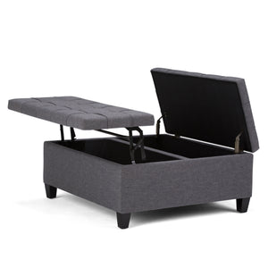 Harrison - Upholstered Coffee Table Storage Ottoman by Couch.com