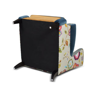 Anya - Boho Chic Wingback Accent Arm Chair - Floral / Leopard / Blue Teal / Yellow Gold by Couch.com