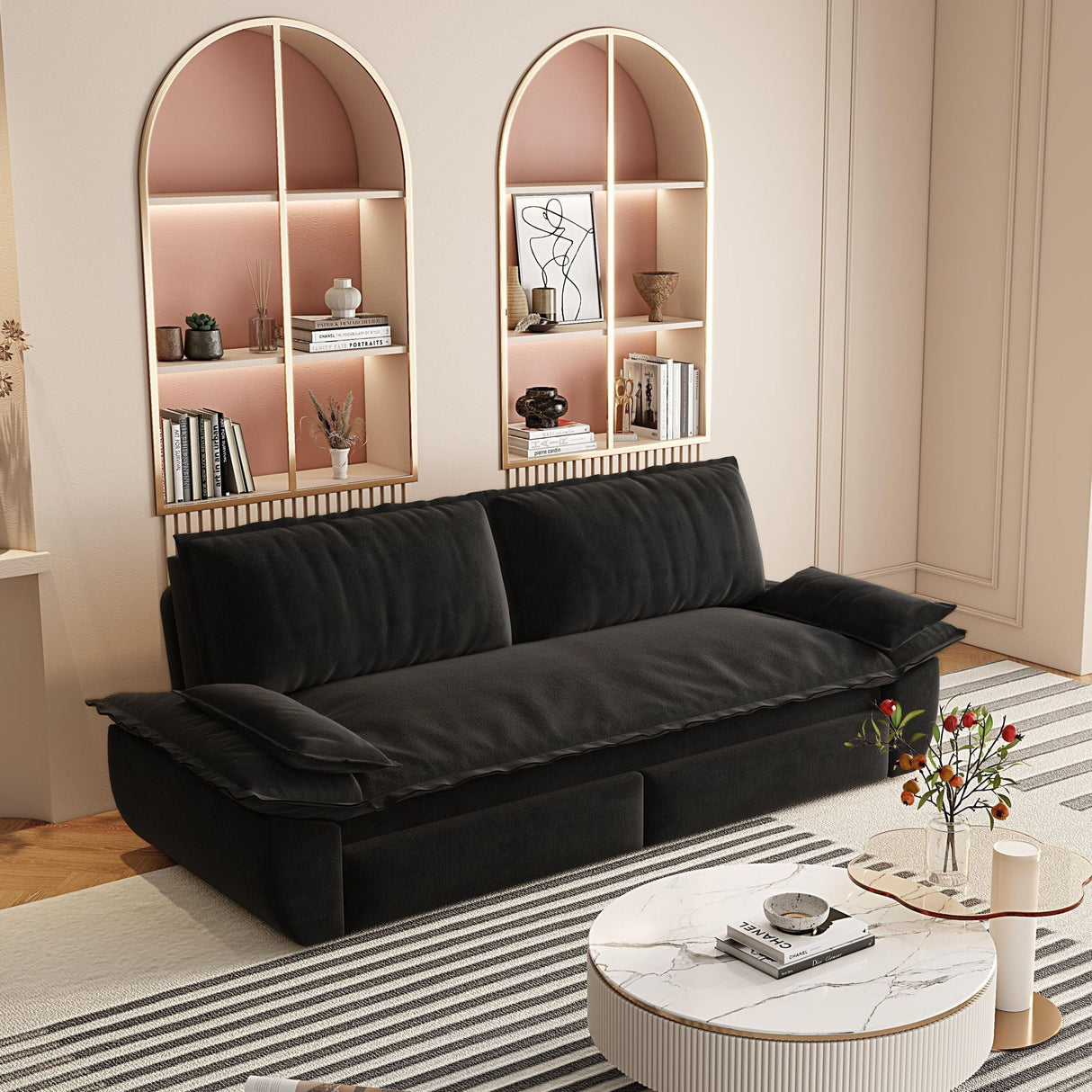 Queen Pull Out Sofa Bed, 3 In 1 Convertible Sleeper Sofa