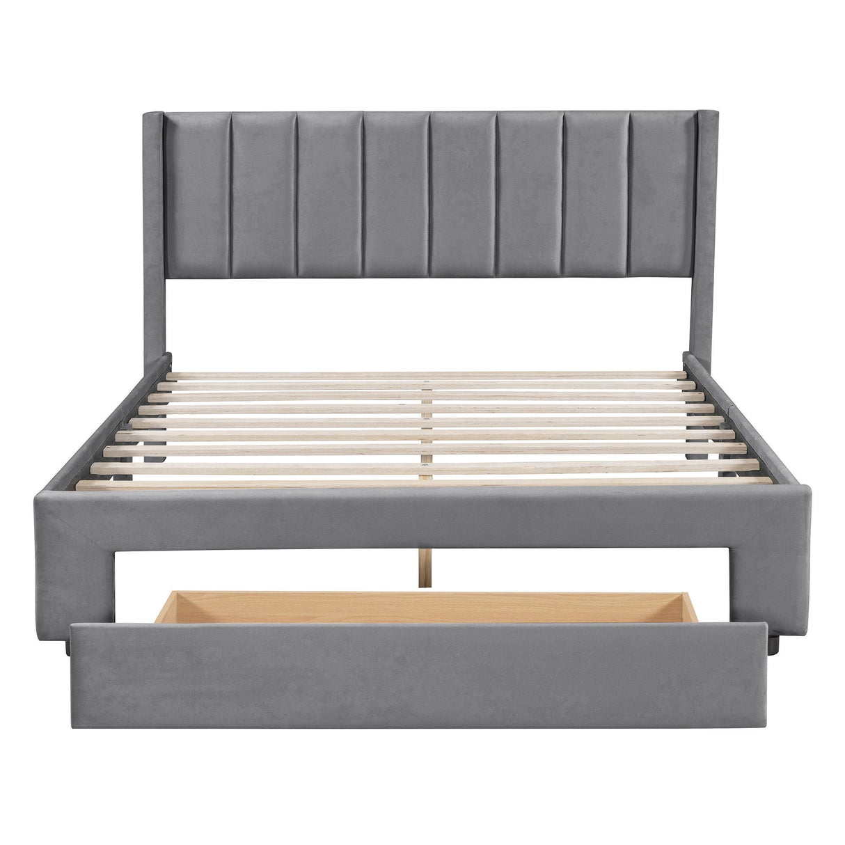 Storage Elegant Upholstered Platform Bed With Drawer by Couch.com